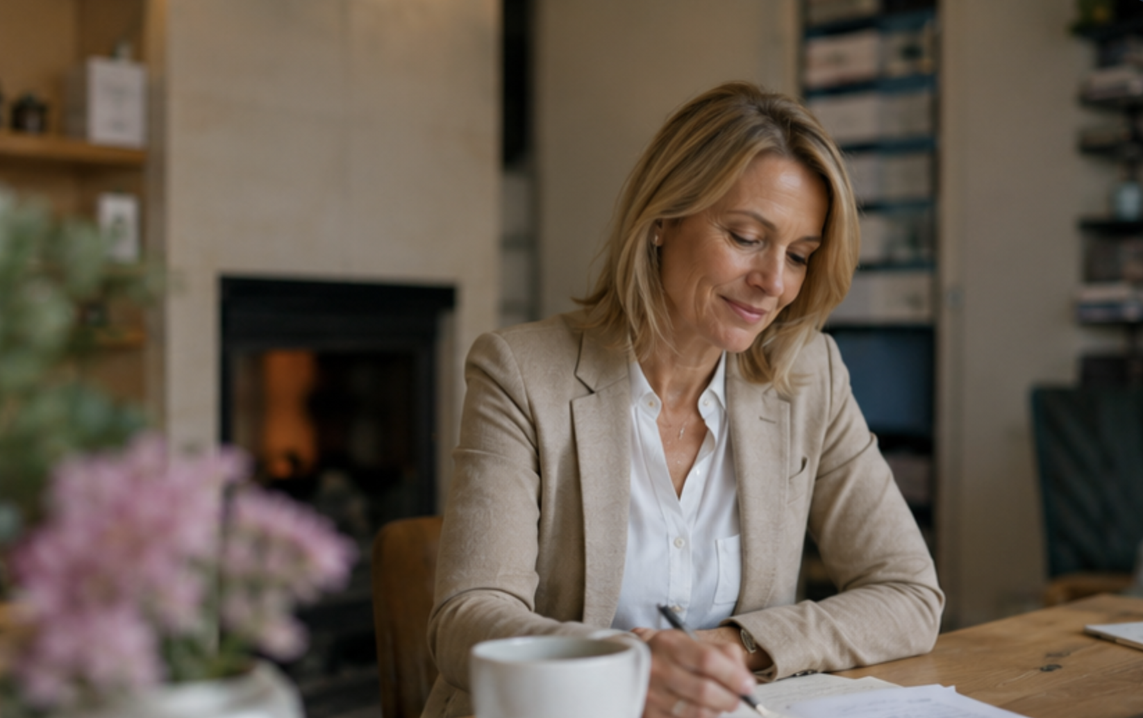 A multi-unit operator reviewing a lease over coffee